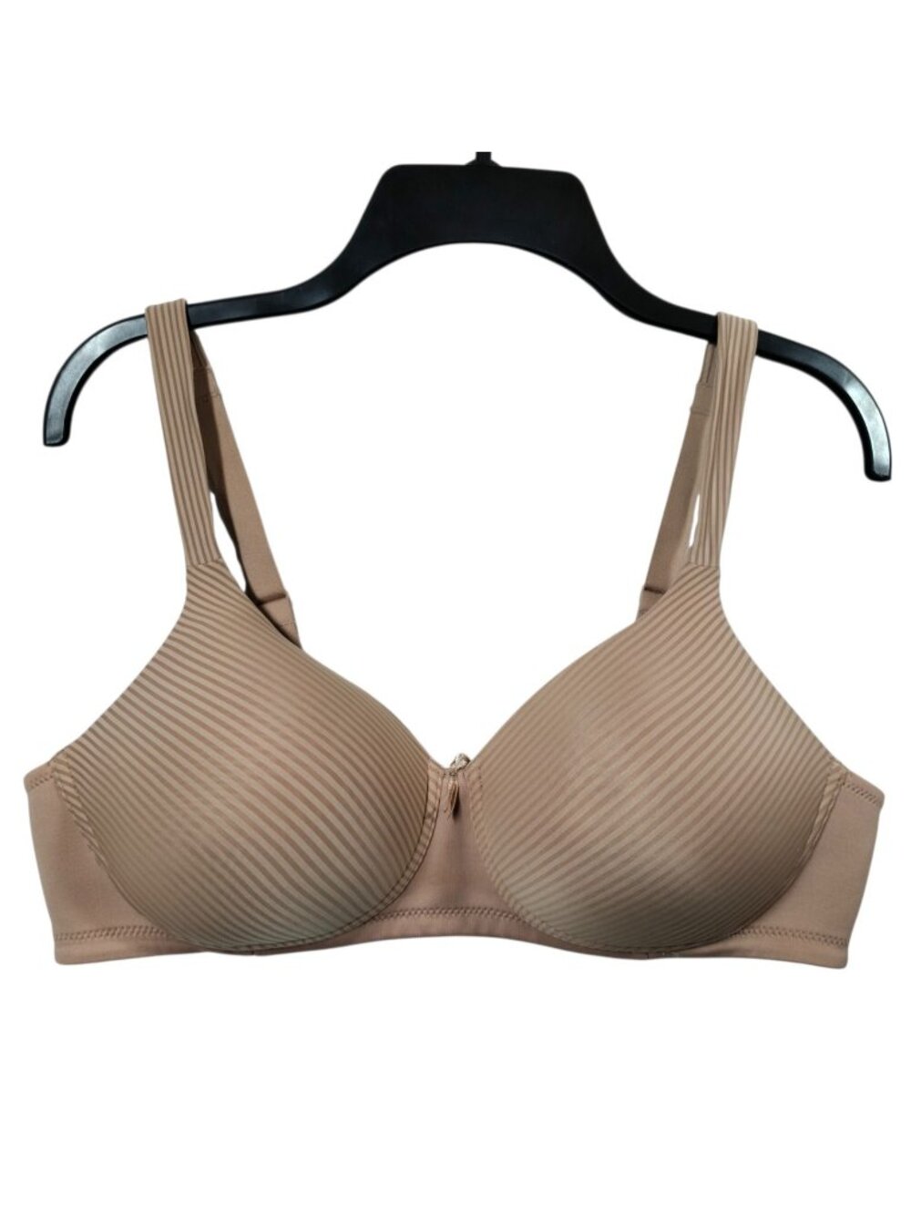 38B Vanity Fair 72389 Beige Striped Wireless T Shirt Bra